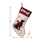 preview thumbnail 15 of 51, Glitzhome 21"L LED Embroidered Linen Reindeer Cat Dog Christmas Stockings
