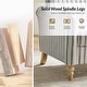 preview thumbnail 36 of 62, HULALA HOME Adika 51"W Farmhouse Striped Linen Upholstered Loveseat with Solid Wood Spindle Legs