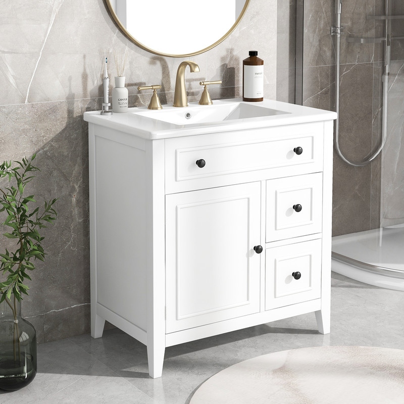 34 inch top wide bathroom vanity