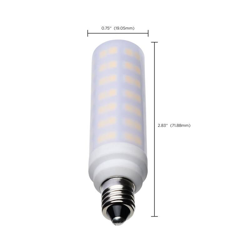 6.5 Watt T6 LED Frost Finish E11 Base 5000K 120 Volt