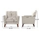 preview thumbnail 7 of 57, Candace Fabric Arm Chair and Loveseat Set by Christopher Knight Home