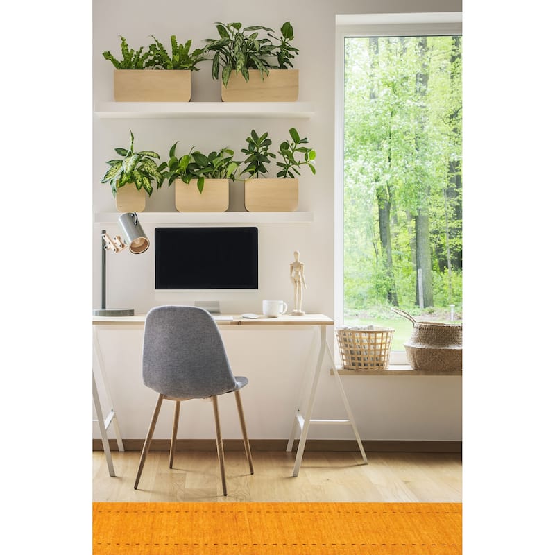 ECARPETGALLERY Hand Loomed Kashkuli Gabbeh Orange Wool Rug - 2'6 x 7'10