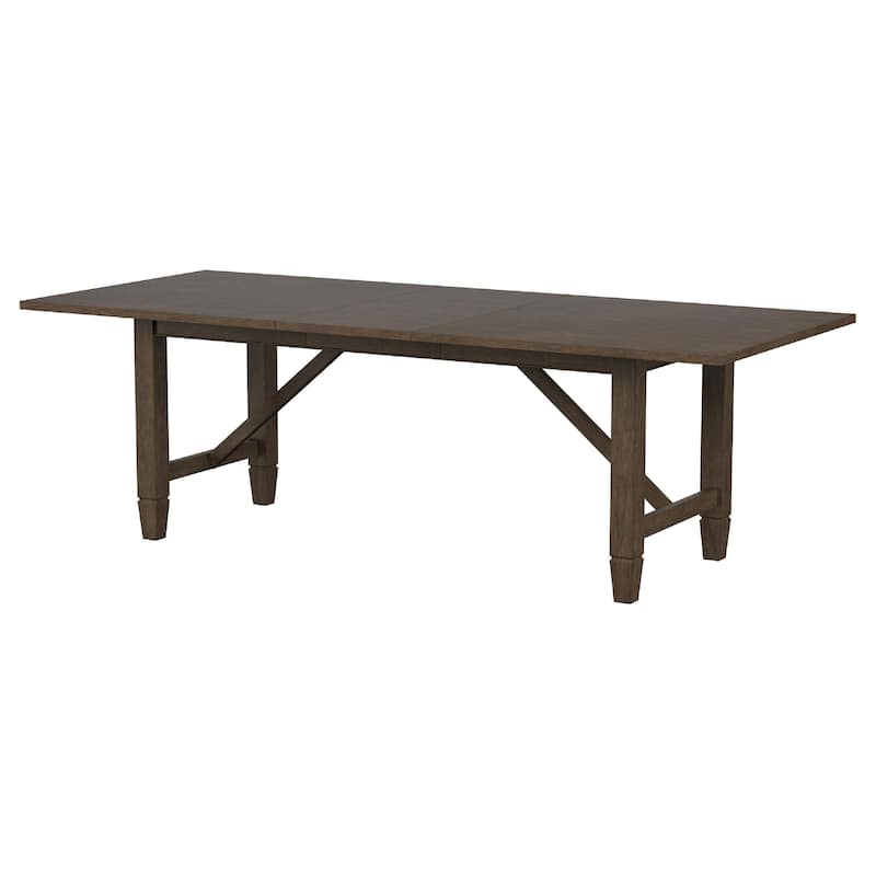 Andy 5pc Dining Table Set, Cane Rattan Back, Brown Wood, Beige Fabric