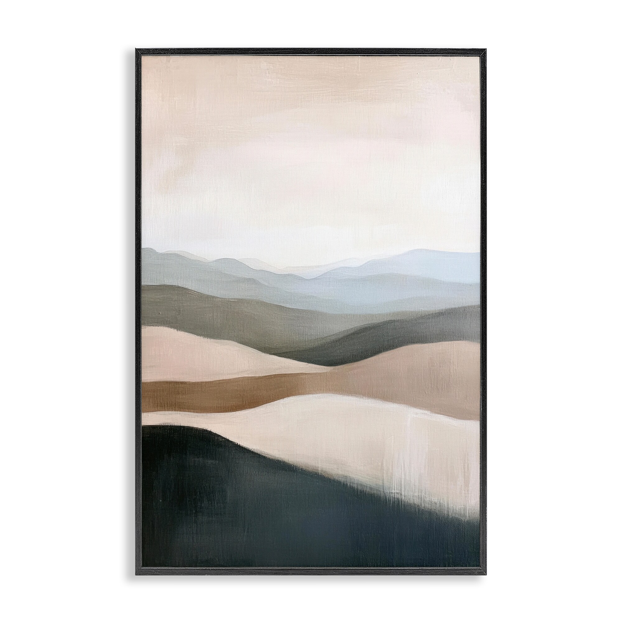 Stupell Desert Dunes Layered Hills Framed Giclee Art Design By Petal Prints Design