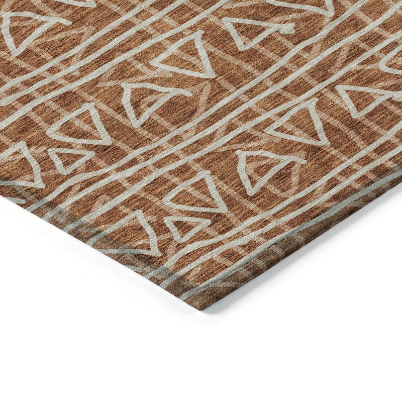 Machine Washable Indoor/ Outdoor Chantille Boho Morrocan Rug