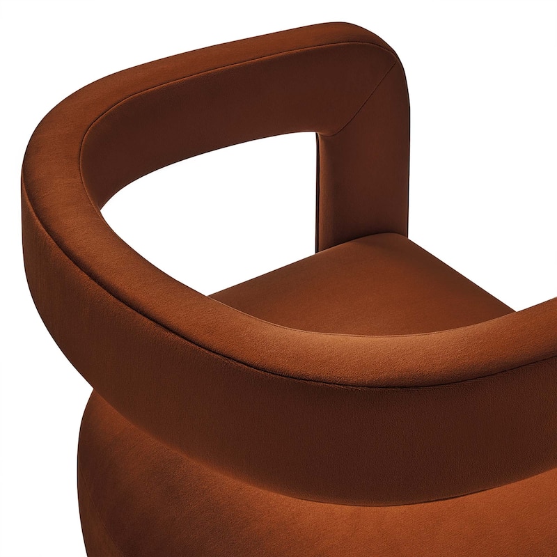 Bowie Performance Velvet Barrel Accent Chair