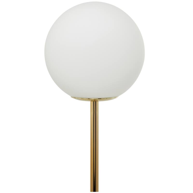 Marble Orb 2 Bulb Floor Lamp with Marble Base - 7"W x 16"L x 73"H