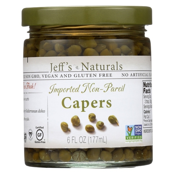Jeff's Natural Jeff's Natural Imported Non Pareil Capers - Capers - Case of 6 - 6 oz.