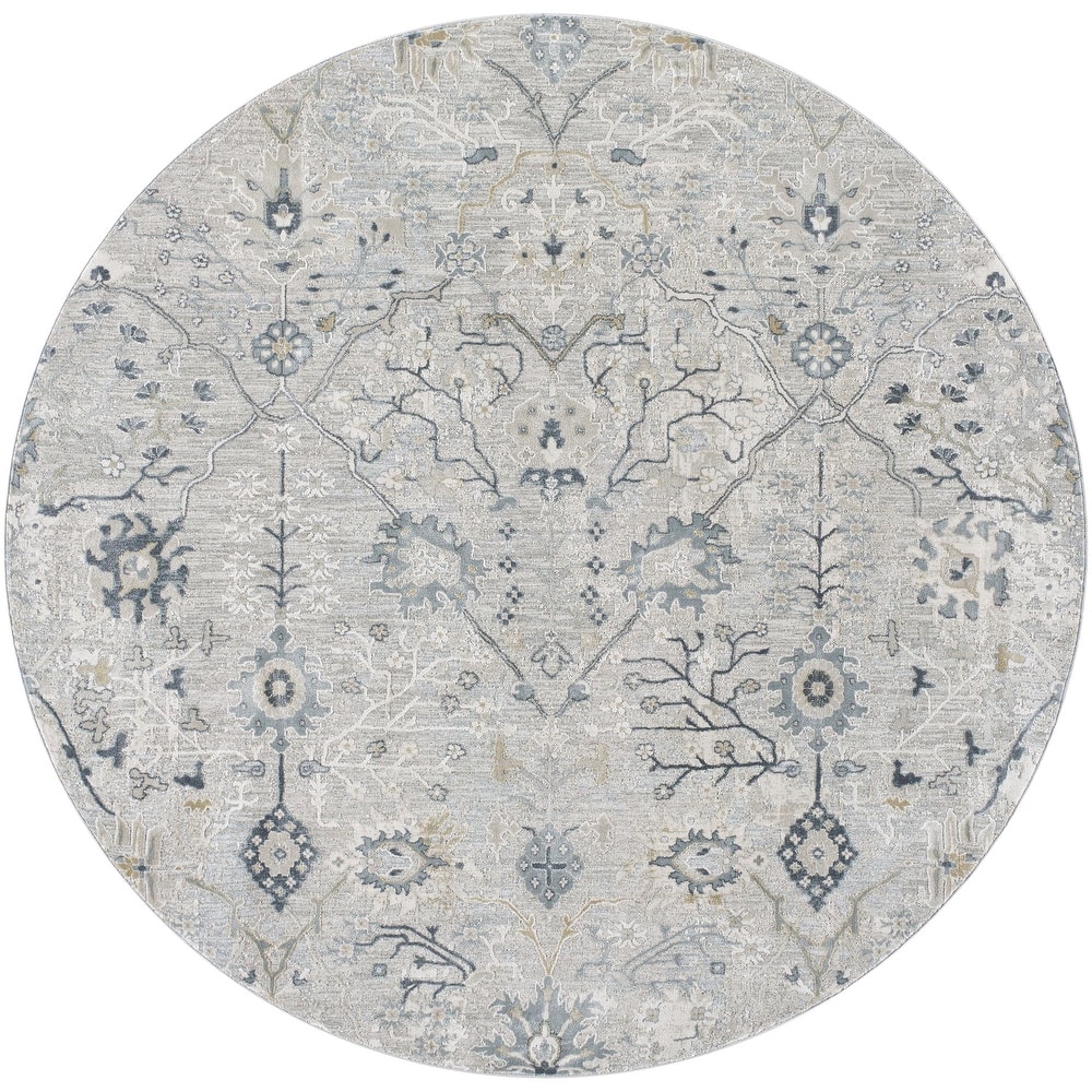 Brain Transitional Floral Area Rug