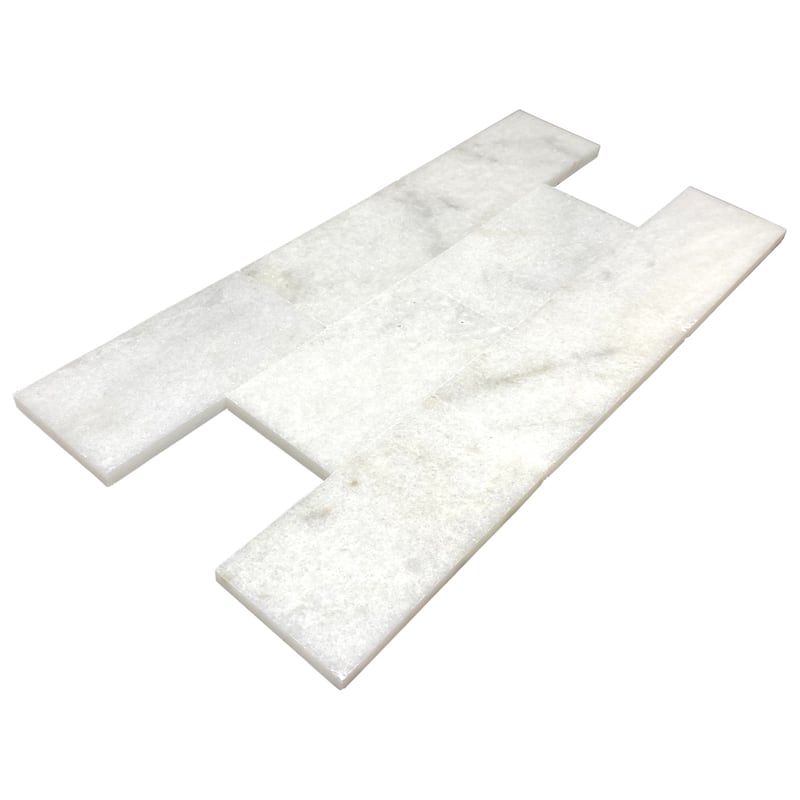 Pale Gray Marble 3" x 6" Polished Tile