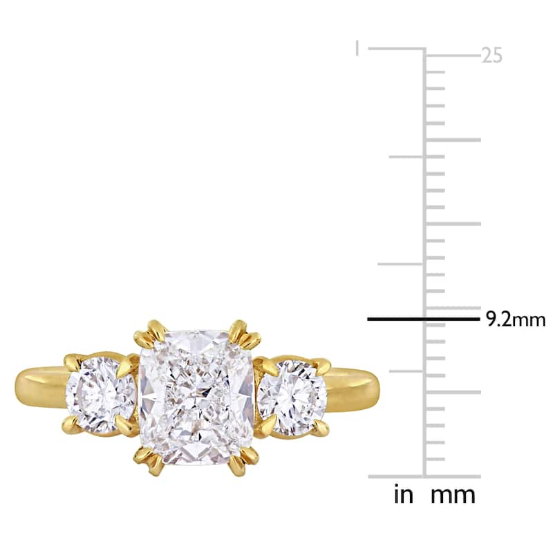 Miadora 2 5/8ct TDW Diamond Engagement Ring in 14k Yellow Gold
