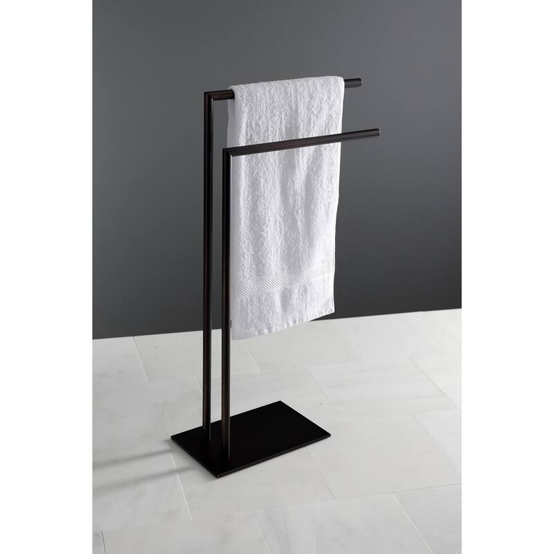 Edenscape Freestanding Dual Towel Rack in Polished Chrome