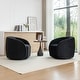 preview thumbnail 17 of 107, SEYNAR Modern Glam Velvet Upholstered 360 Degree Swivel Accent Armchair Set of 2