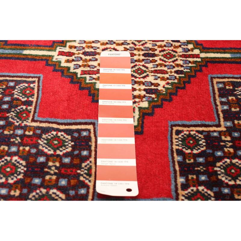 ECARPETGALLERY Hand-knotted Kayseri Red Wool Rug - 3' x 10' 5"