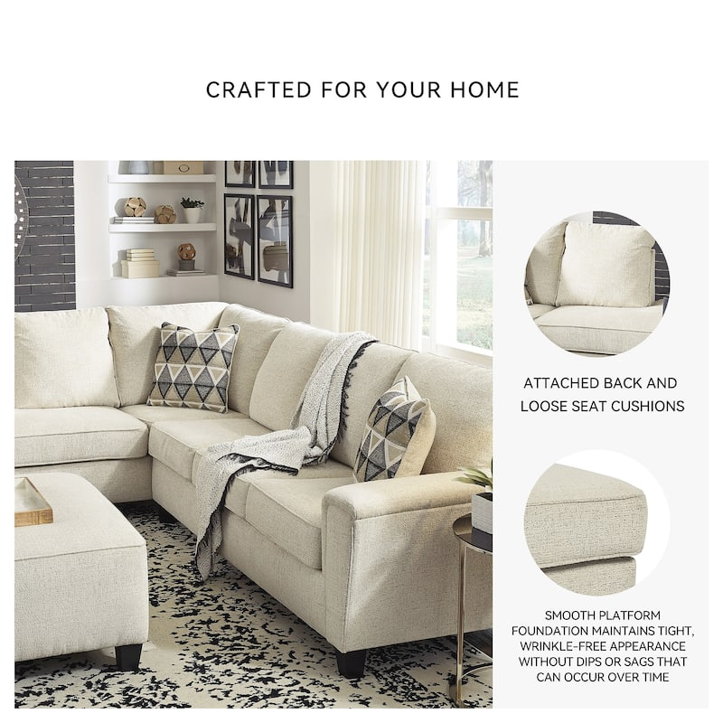 Signature Design by Ashley Abinger 2-Piece Sectional with Chaise - 116"W x 91"D x 39"H