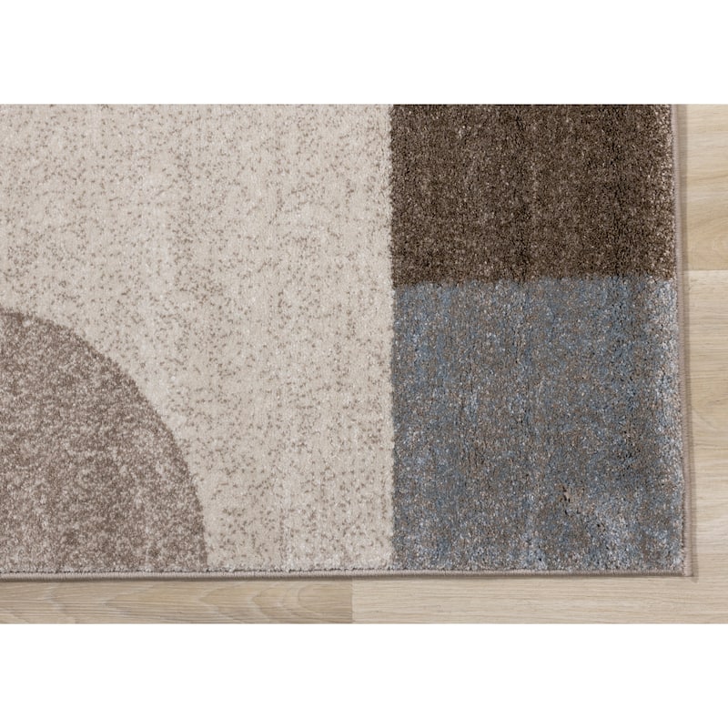 Brookfield Collection - Brown/Grey/Cream Shape Shifting Rug