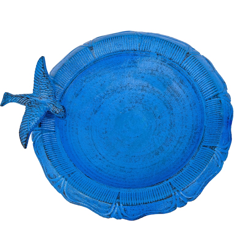 Sunnydaze Garden Visitor Metal Bird Bath - 22.75" H