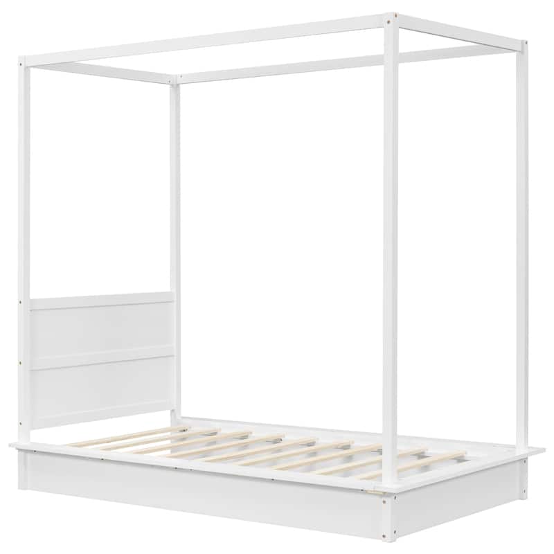 Canopy Platform bed With Support Slats
