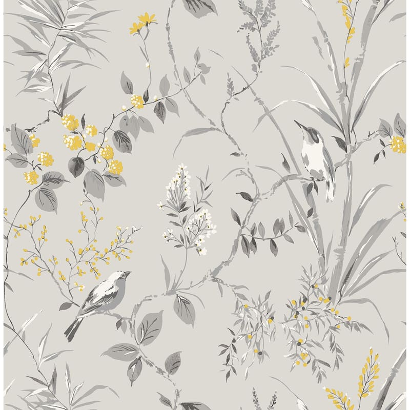 Fine Decor Mariko Grey Botanical Wallpaper