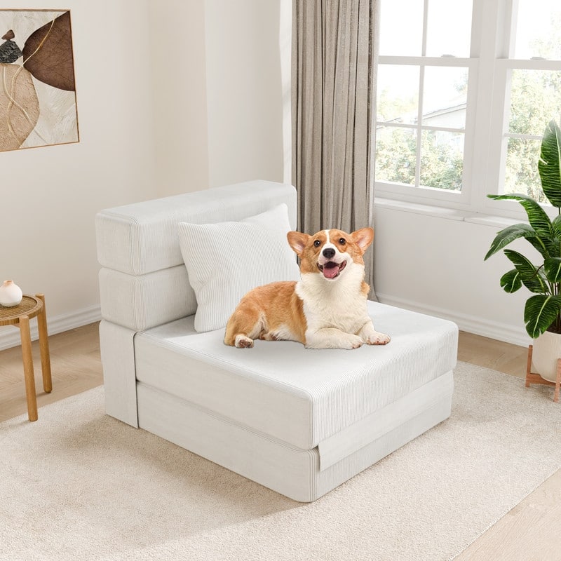Convertible Compression Corduroy Sectional Sofa (Set of 2)