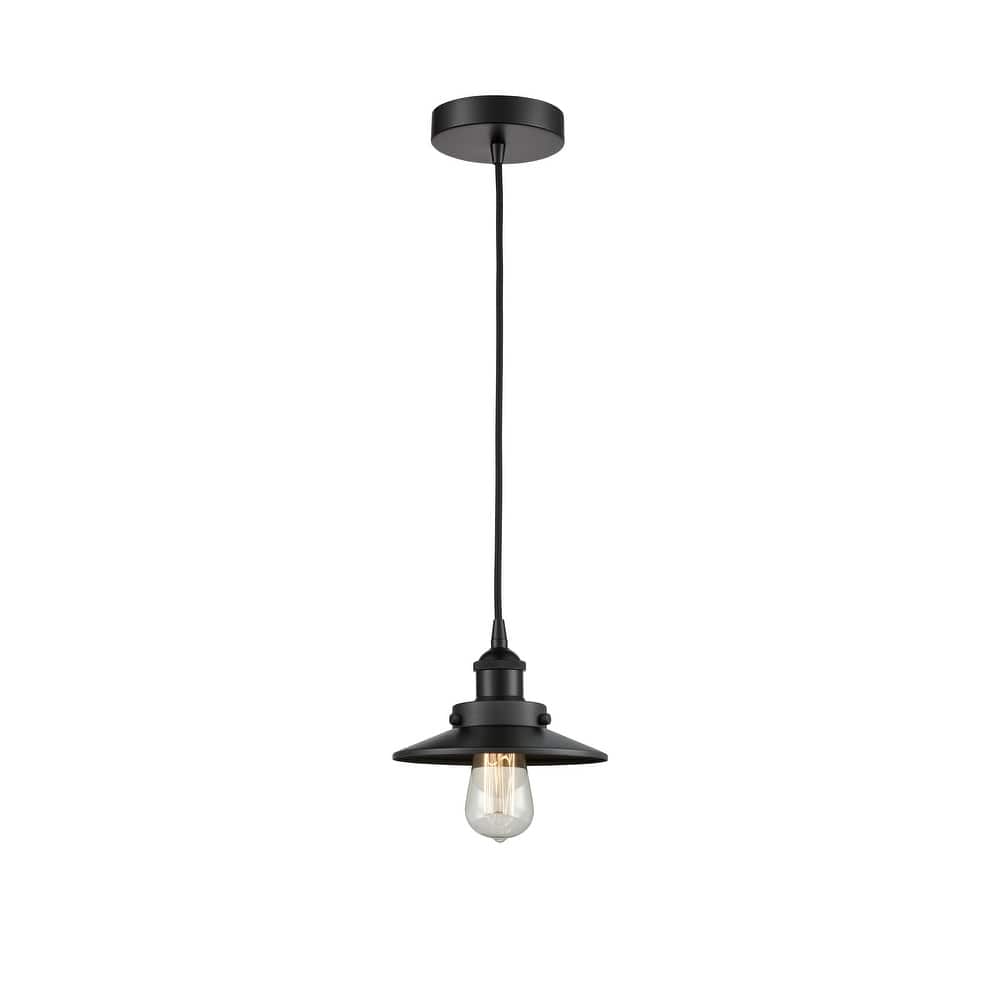 Innovations Lighting Railroad - 1 Light 8" Cord Hung Mini Pendant.