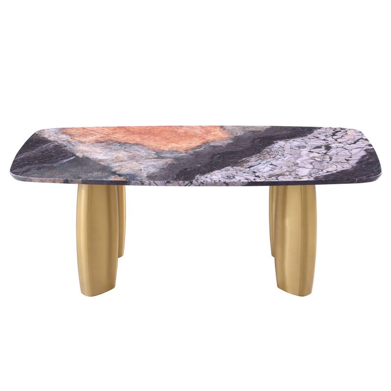 Furniture of America Luvien Modern 5-Piece Multi-Color Sintered Stone Top Dining Set 1 Variation