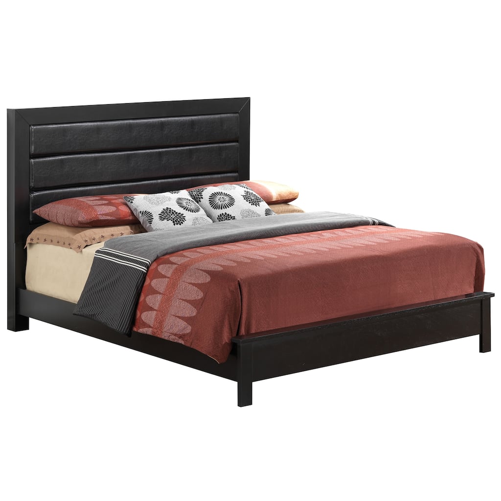 Elegant Black Queen Bed with Transitional Style - Generous Dimensions