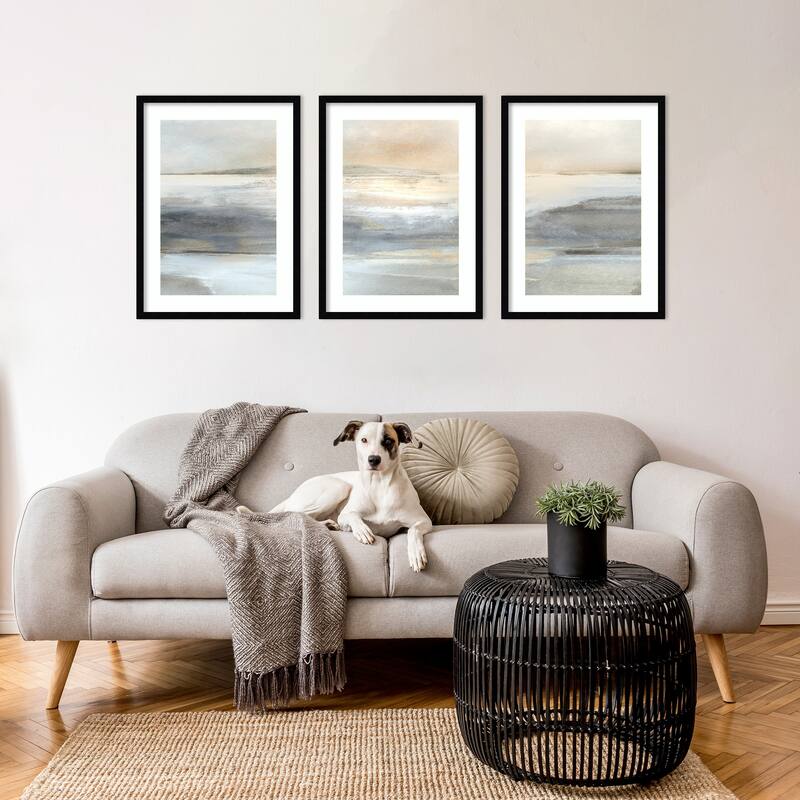 Abstract Land 3 Piece by Dan Hobday Framed Wall Art Prints