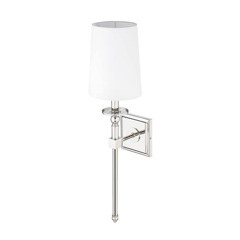 Millennium Lighting 1 Light 26 inch Wall Sconce with White Linen Shade
