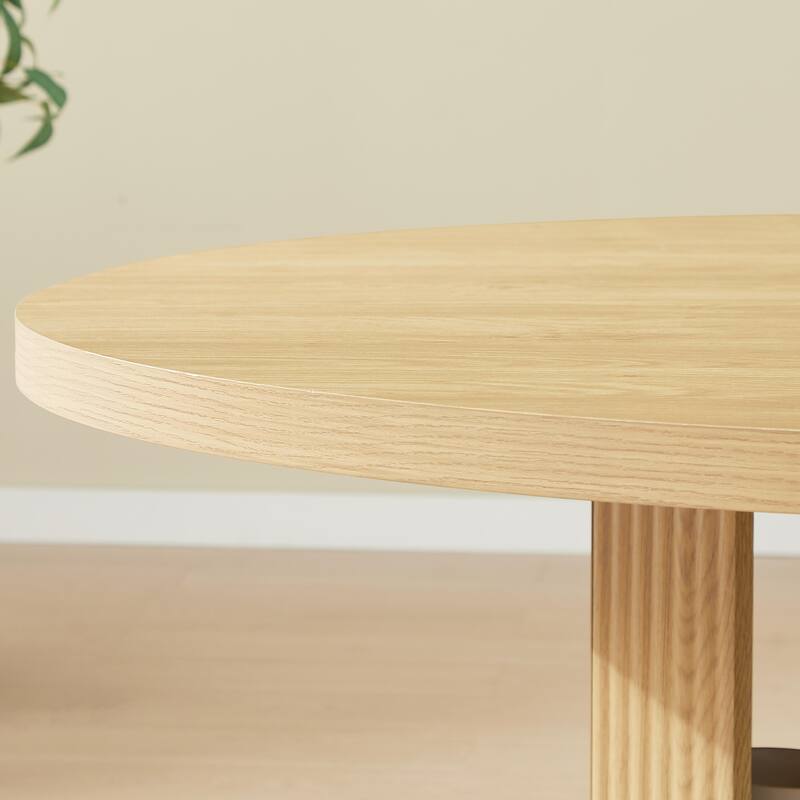 Round Dining Table Set with Two Chairs Blends Modern and Farmhouse Styles for Cozy Kitchen Spaces