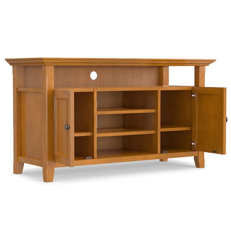 WYNDENHALL Halifax 54 inch Wide Solid Wood Transitional TV Stand - 54'' W x 18.9'' D x 31.9'' H