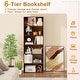 preview thumbnail 18 of 18, Gymax 2PCS 70'' all 6-Tier Bookcase w/ 6 Open Shelves Anti-Toppling