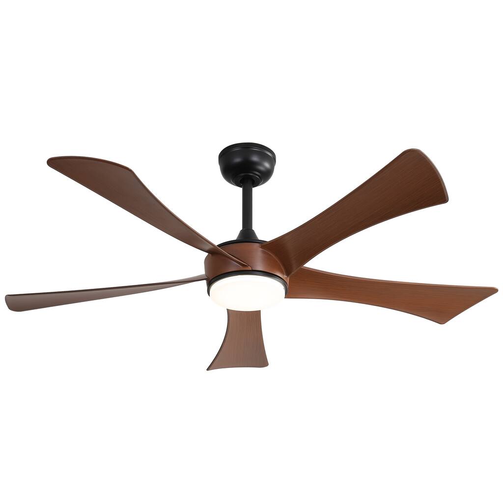 6-Speed Wind Adjustable Energy-Efficient Reversible DC Motor Ceiling Fan Light with Dimmable 3-Color LED Light