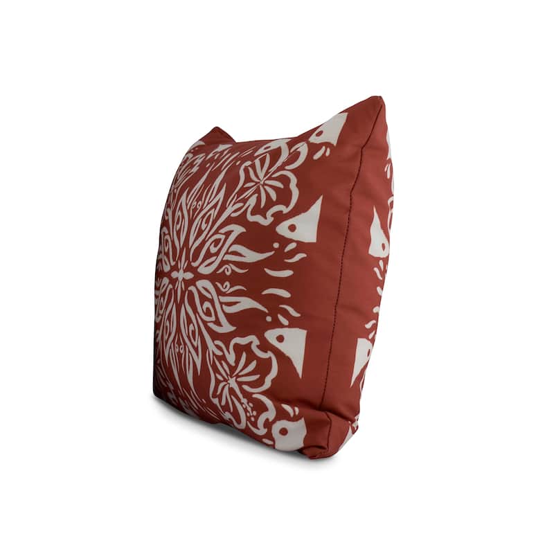 18 x 18 Inch Cuban Tile 3 Geometric Print Outdoor Pillow