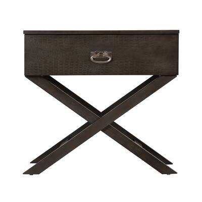 LYKE Home Ellie Smoke Gray Nightstand