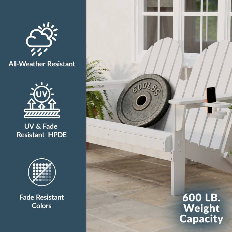 Hanniford Poly Adirondack 49 Inch Folding Bench