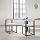 preview thumbnail 24 of 98, Kai Anastasia 7 Piece Rectangular Glass Dining Table Set with Metal Frame and Upholstered Chairs