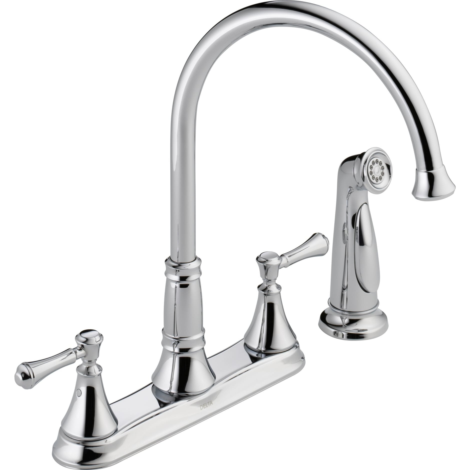 Delta 2497lf Cassidy Kitchen Faucet With Side Spray Overstock 17032380