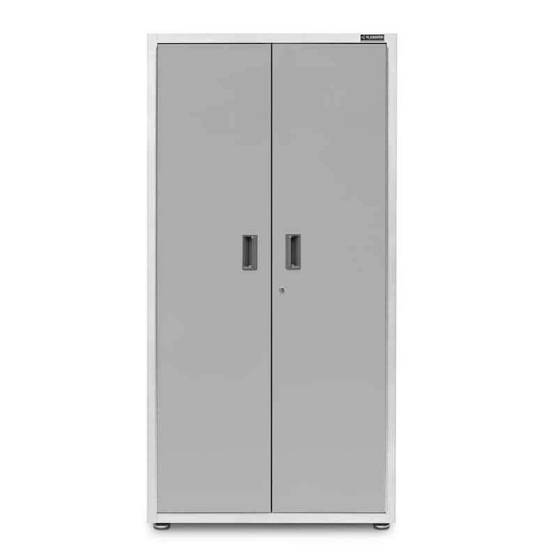 Gladiator GarageWorks, Ready-to-Assemble Large GearBox Cabinet - Hammered-White/Grey