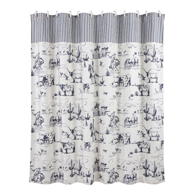 Paseo Road by HiEnd Accents Ranch Life Shower Curtain, 72"x72"
