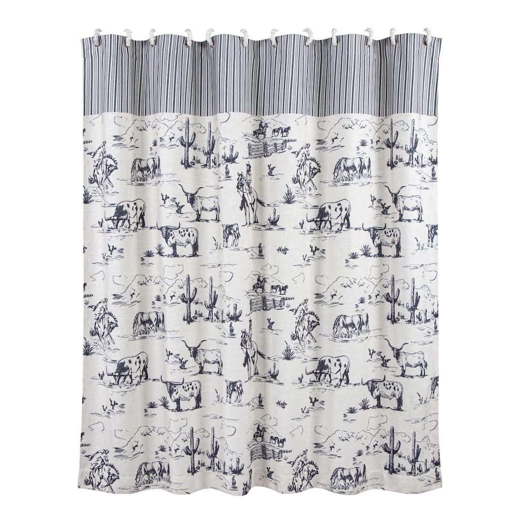 Paseo Road by HiEnd Accents Ranch Life Shower Curtain, 72"x72"