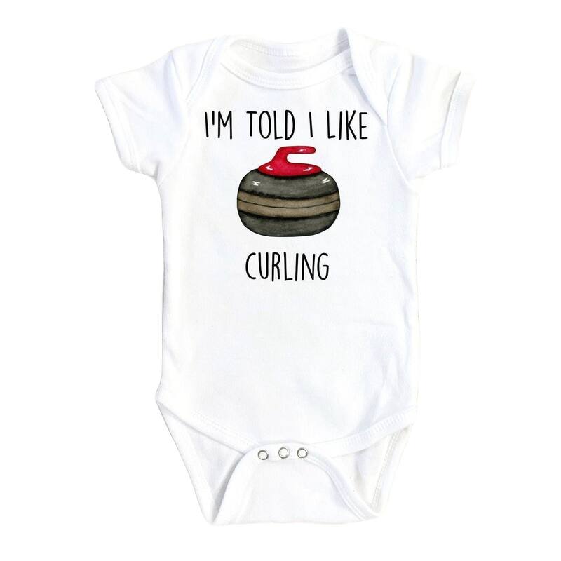 Curling Love - Baby Boy Girl Clothes Infant Bodysuit Funny Cute Newborn - White - 0-3M