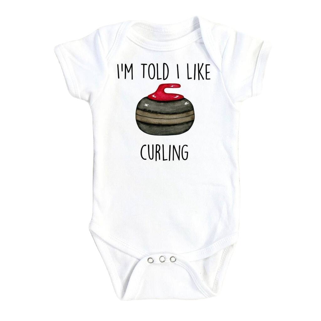 Curling Love - Baby Boy Girl Clothes Infant Bodysuit Funny Cute Newborn