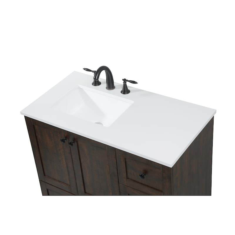 Fresco 32 - 42 Inch Single Bathroom Vanity - 36 Inches - Expresso