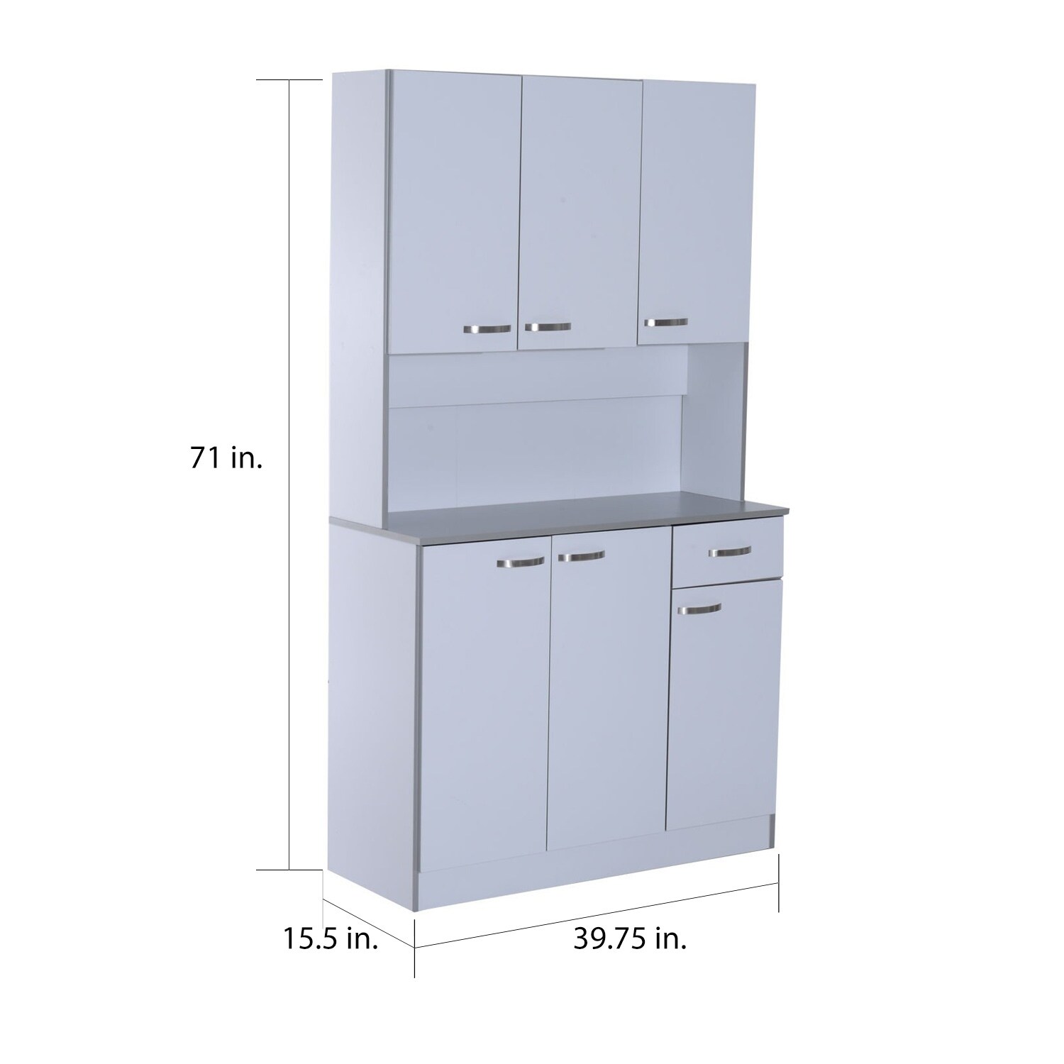 Homcom 71 White Microwave Storage Cabinet Overstock 22378576