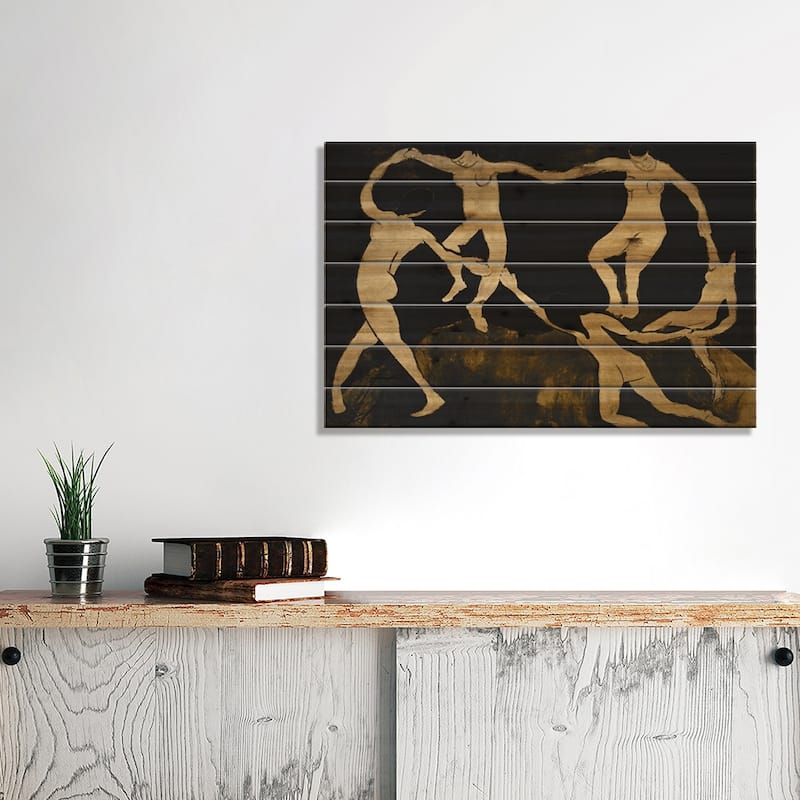 Dance VII Print On Wood by 5by5collective - Multi-Color