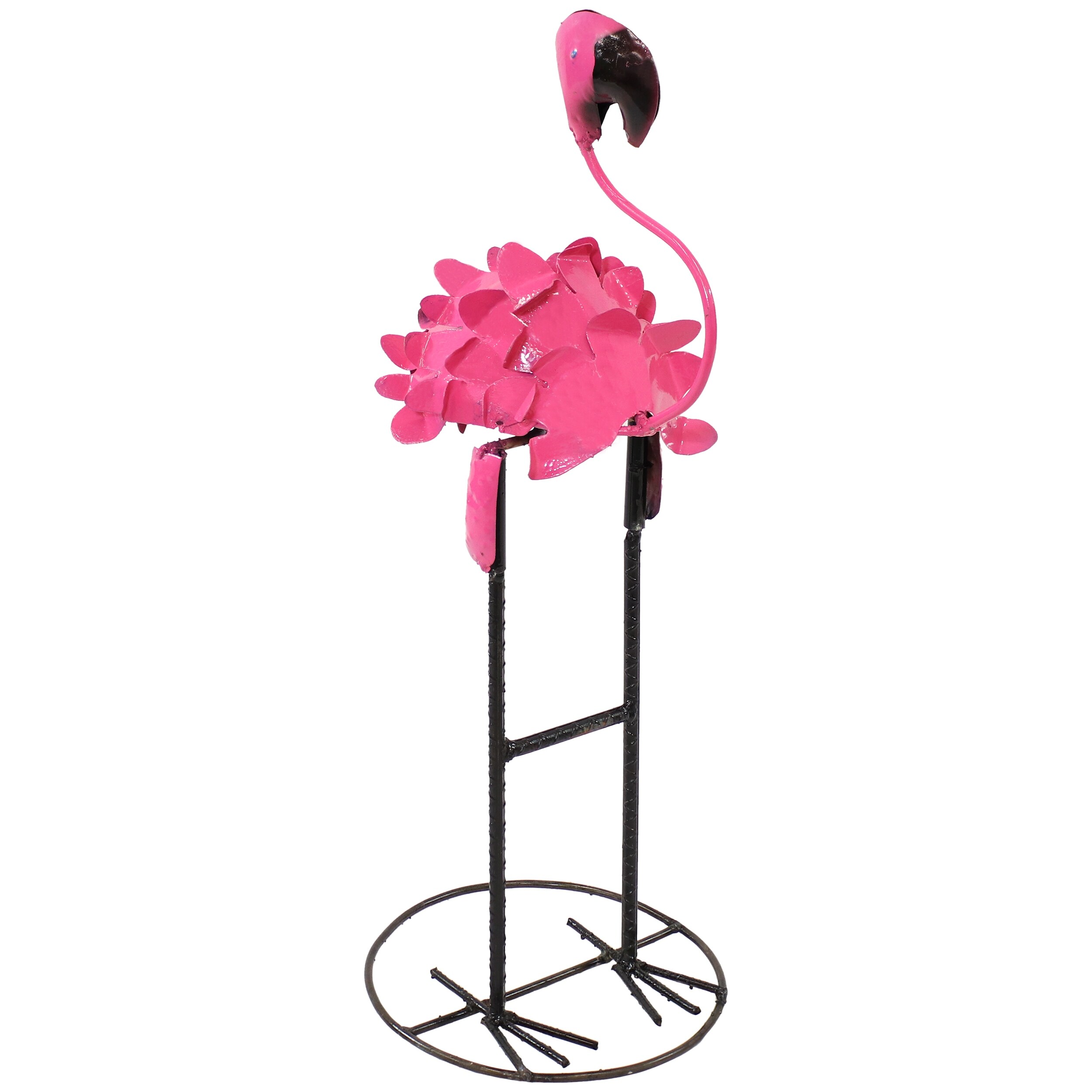 Sunnydaze Indoor/Outdoor Metal Flamingo Yard Art Statue - 24-Inch