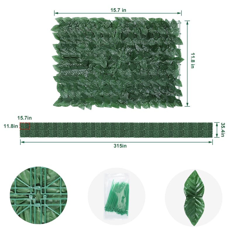 Artifical Ivy Privacy Fence Screen for Balcony Indoor Outdoor Garden Fence Decor
