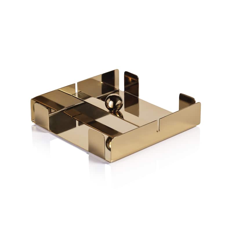 Basso Steel Napkin Holder - Gold - Luncheon