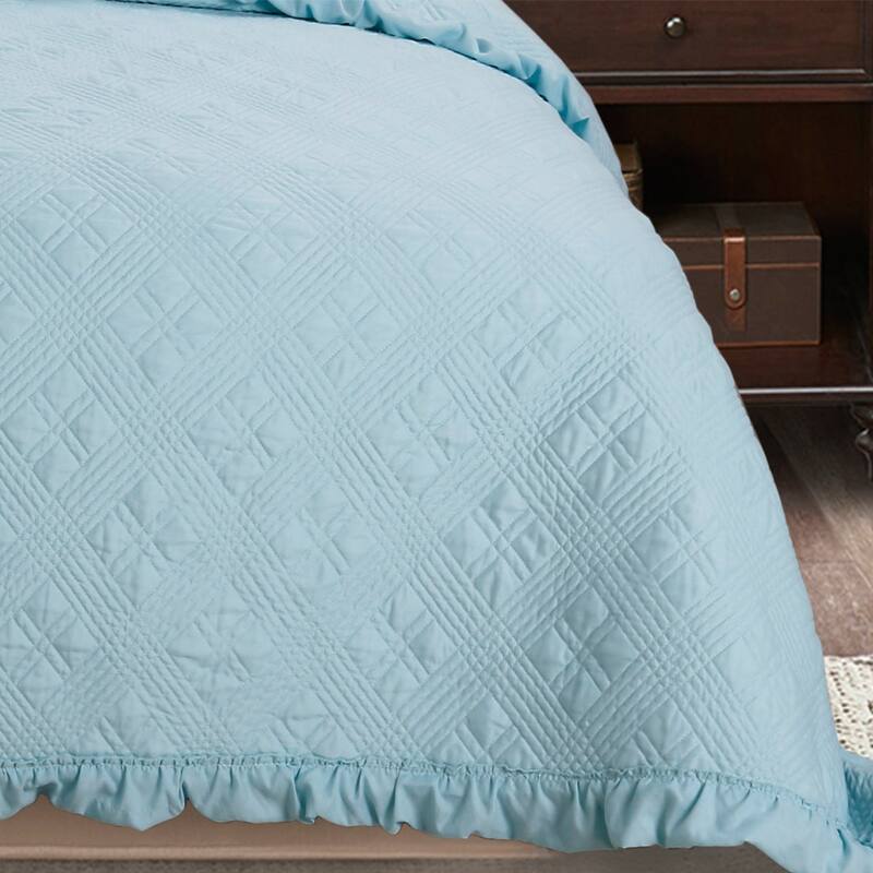 KASENTEX Soft Microfiber Quilt Set Machine Washable Bedspread All Season